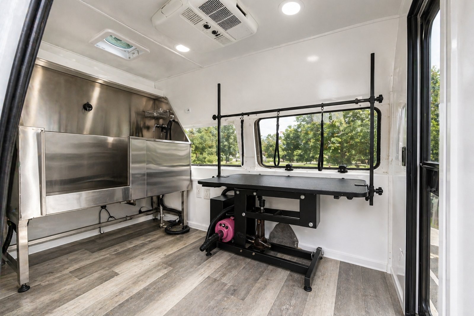 Inside the Ramella Grooming mobile grooming van